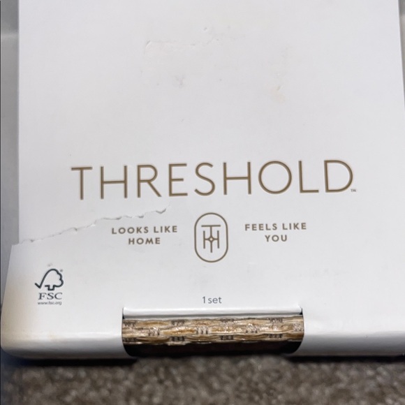 Threshold Desk Tray Set in Cream and Brown - Picture 3 of 8